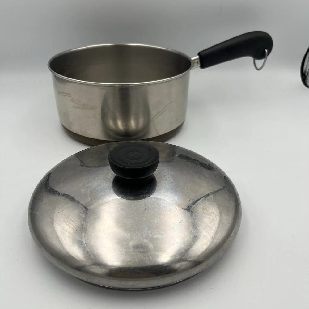 Vintage ~ Revere Ware Stainless Steel 2 QT. Sauce Pan With Lid ~ #93k ~ USA